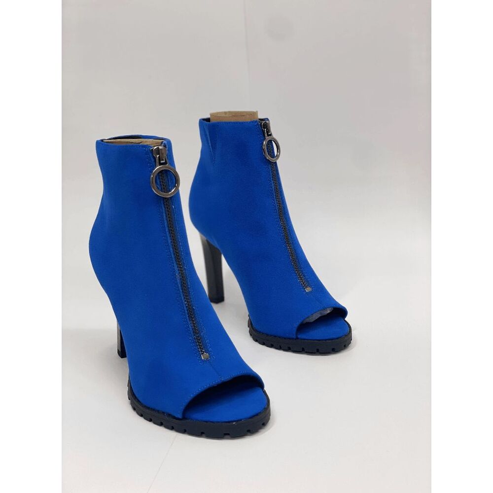 Bar III Women's Dillian Front Zip Shooties - Cobalt 7M